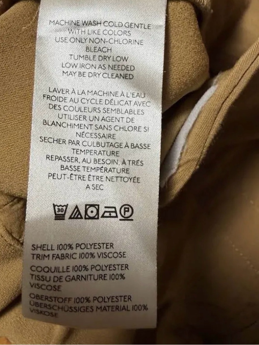 Anthropologie Wide-Leg Tuxedo Stripe Pants in Camel - Picture 3 of 8